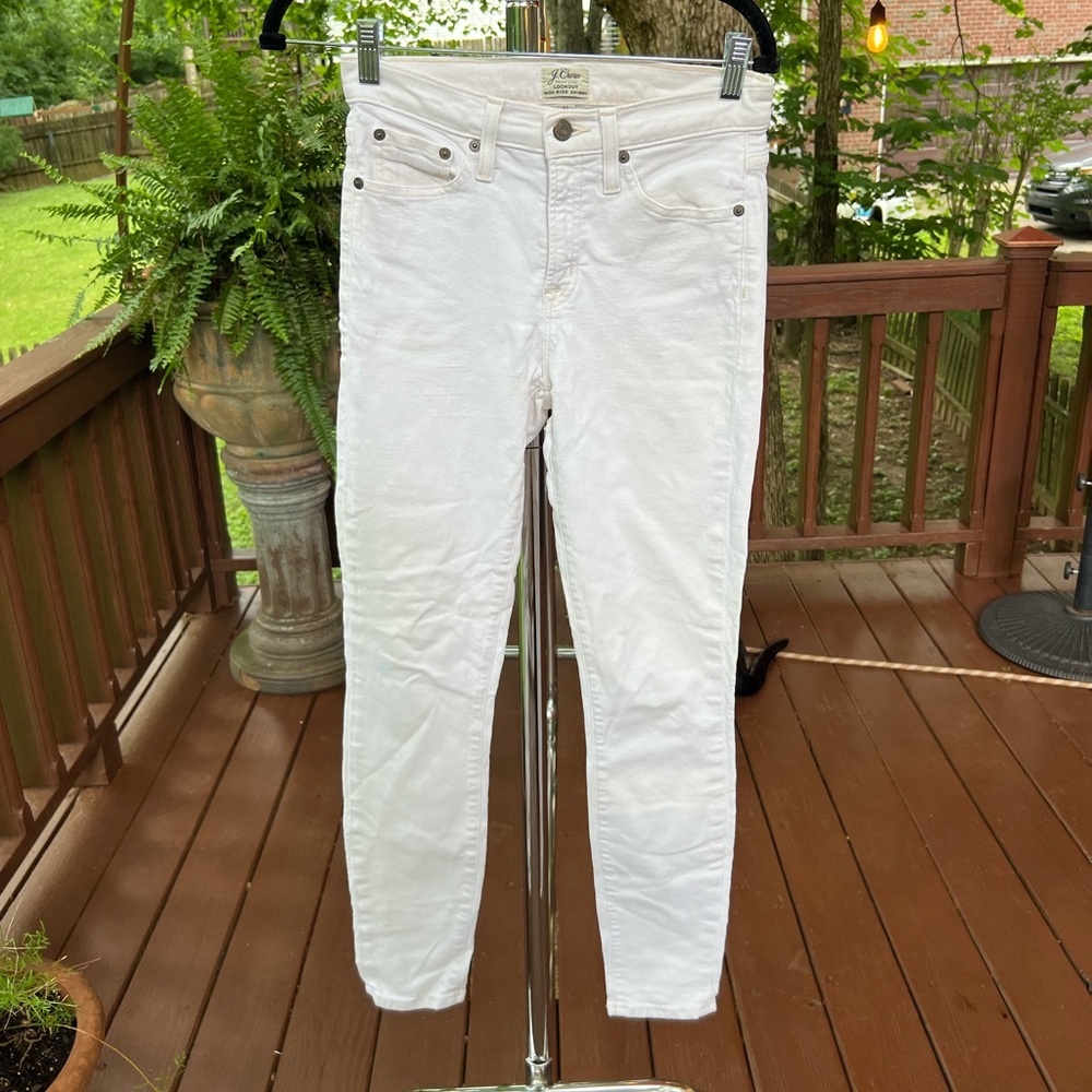 J crew skinny jeans white size 27